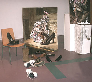 Instalación (detalle) - Exposición sinónimos - Casa de Cultura de Lugones, 2008