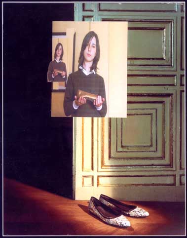 Elegí mi zapato - Impresión digital, fotomontaje, collage sobre cartel publicitario, 90x73cm. 2007